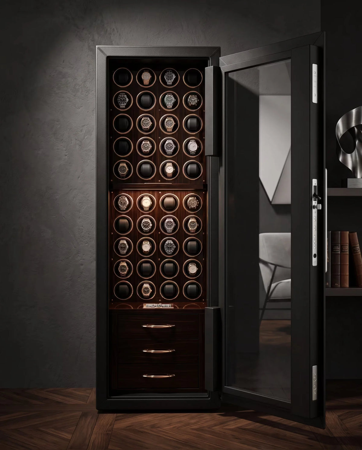 Galerie™ — coffre-fort vitrine pour 40 montres