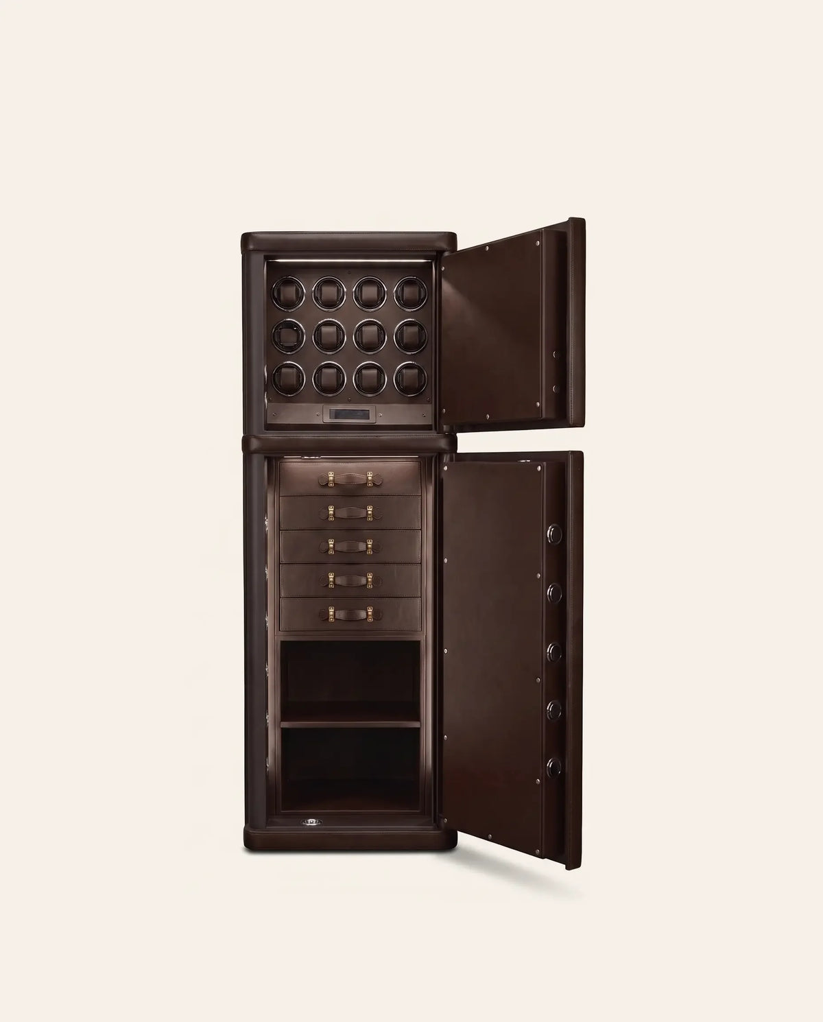 Mercier & Fils Vendôme cocoa watch safe for 12 watches